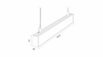 LUMINES CLARO Linear LED Luminaire - white lacquered - 4000K - 120cm
